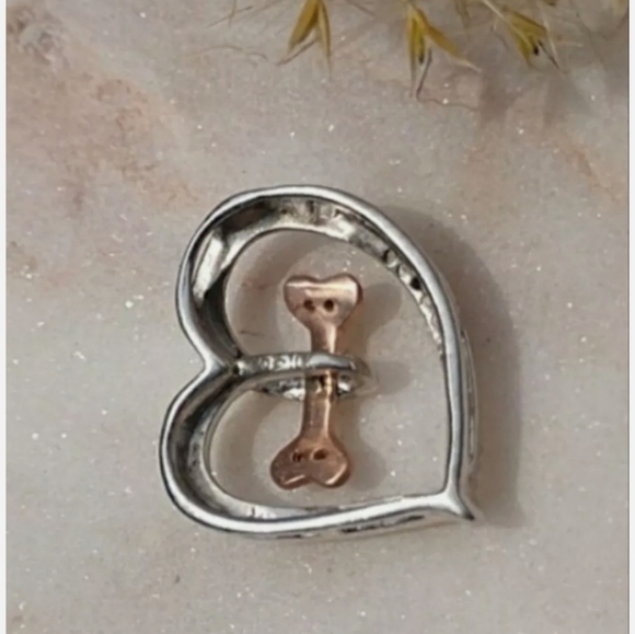 Kay Jewelers 10k Sterling Diamond Heart Necklace - Picture 6 of 6